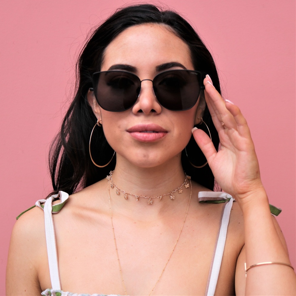 Black Cat Eye Sunglasses - Picture 2 of 7